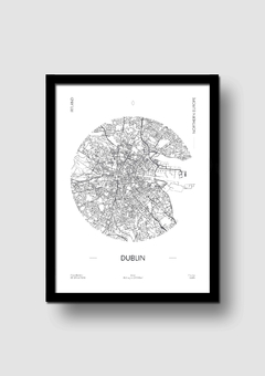 Cuadro Mapa Circular Dublin en internet