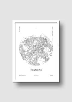 Cuadro Mapa Circular Edimburgo - Memorabilia