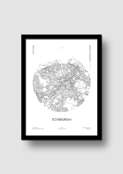 Cuadro Mapa Circular Edimburgo en internet