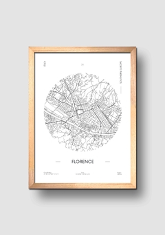 Cuadro Mapa Circular Florencia - comprar online