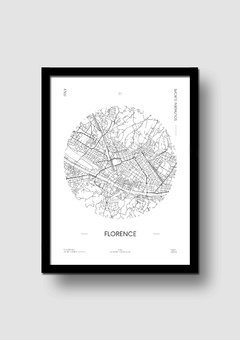 Cuadro Mapa Circular Florencia en internet