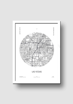 Cuadro Mapa Circular Las Vegas - Memorabilia