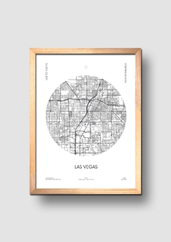 Cuadro Mapa Circular Las Vegas - comprar online