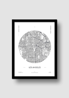 Cuadro Mapa Circular Los Angeles en internet