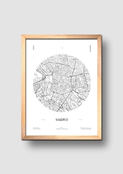 Cuadro Mapa Circular Madrid - comprar online