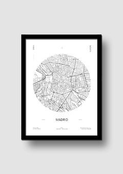 Cuadro Mapa Circular Madrid en internet