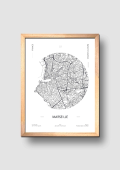 Cuadro Mapa Circular Marsella - comprar online