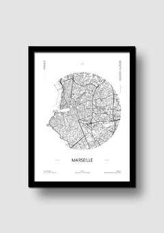 Cuadro Mapa Circular Marsella en internet