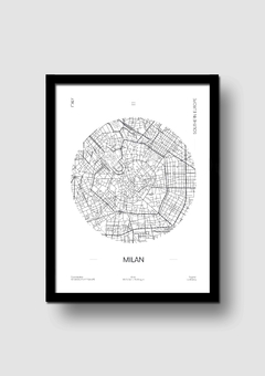 Cuadro Mapa Circular Milan en internet
