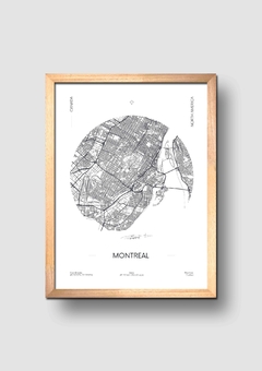 Cuadro Mapa Circular Montreal - comprar online