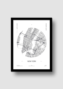 Cuadro Mapa Circular Nueva York en internet