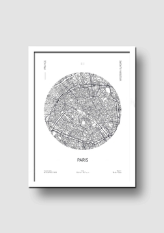 Cuadro Mapa Circular Paris - Memorabilia