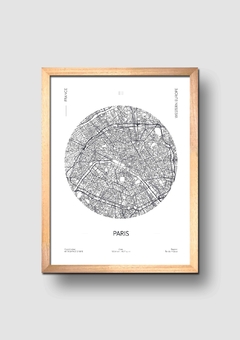 Cuadro Mapa Circular Paris - comprar online