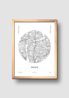Cuadro Mapa Circular Praga - comprar online