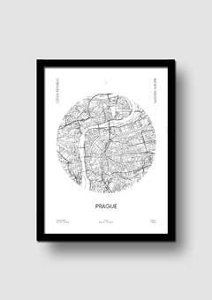 Cuadro Mapa Circular Praga en internet