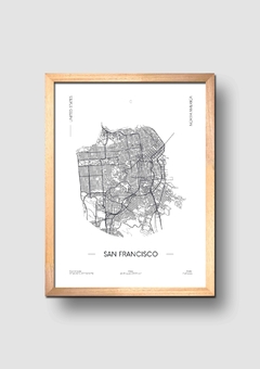 Cuadro Mapa Circular San Francisco - comprar online