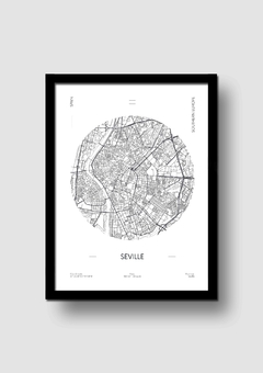 Cuadro Mapa Circular Sevilla en internet