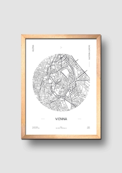 Cuadro Mapa Circular Viena - comprar online