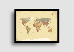 Cuadro Mapa Mundo Antique en internet