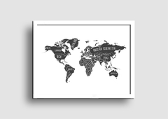 Cuadro Mapa Mundo Divisiones - Memorabilia
