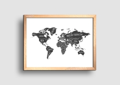 Cuadro Mapa Mundo Divisiones - comprar online