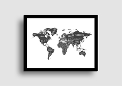 Cuadro Mapa Mundo Divisiones en internet