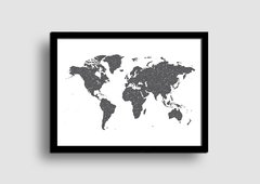 Cuadro Mapa Mundo Estampa en internet