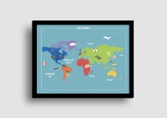 Cuadro Mapa Mundo Kids en internet