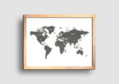 Cuadro Mapa Mundo Paises - comprar online