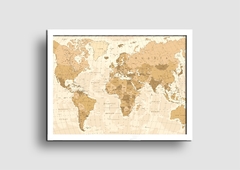 Cuadro Mapa Mundo Retro - Memorabilia