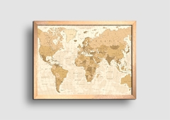 Cuadro Mapa Mundo Retro - comprar online