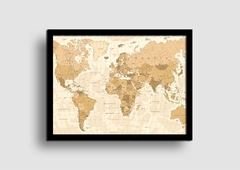 Cuadro Mapa Mundo Retro en internet