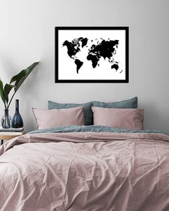 Cuadro Ilustración Mapa Mundo Horizontal
