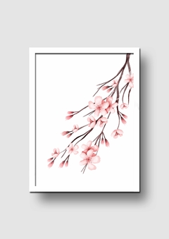 Cuadro Rama de Sakura 2 Acuarela - Memorabilia