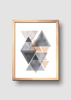 Cuadro Triángulos Grey Pink - comprar online