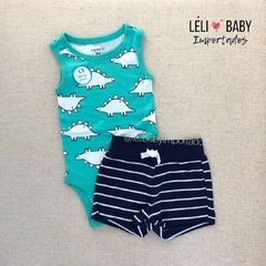 CONJUNTO BODY E BERMUDA DINOSSAURO - CARTER'S na internet