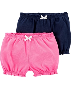 KIT 2 SHORTS AZUL/ROSA - CARTER'S