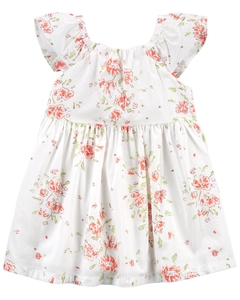 VESTIDO BRANCO FLORAL - CARTERS