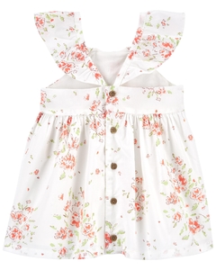 VESTIDO BRANCO FLORAL - CARTERS - comprar online