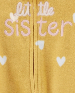 MACACAO FLEECE LITTLE SISTER AMARELO - CARTER'S - comprar online