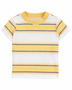 JARDINEIRA E T-SHIRT JEANS/LISTRADO/AMARELO - CARTER'S - comprar online