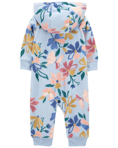 MACACAO FLEECE FLORAL/AZUL COM CAPUZ - CARTER'S na internet