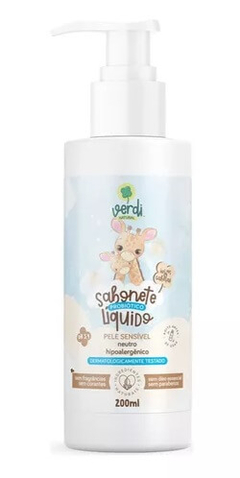 SABONETE LIQUIDO INFANTIL 200ML - VERDI NATURAL - comprar online