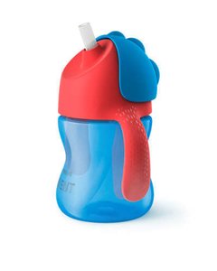 Copo com Canudo Dinossauro Azul 200ml - Philips Avent