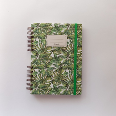 Cuaderno Anillado a5 (15x21cm) Hojas Tropicales III