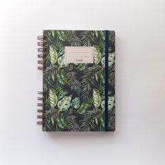 Cuaderno Anillado a5 (15x21cm) Hojas Tropicales II
