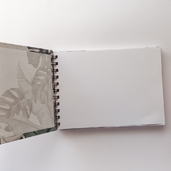 Cuaderno de Bocetos | Sketchbook Anillado a5 (21x15cm) Monstera - comprar online