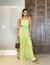 Vestido Longo Babado Curva Verde