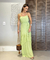 Vestido Longo Babado Curva Verde - comprar online