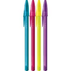 Caneta Esferográfica Cristal Fashion Pack 04 Cores - Bic - Riscom - Comércio Online